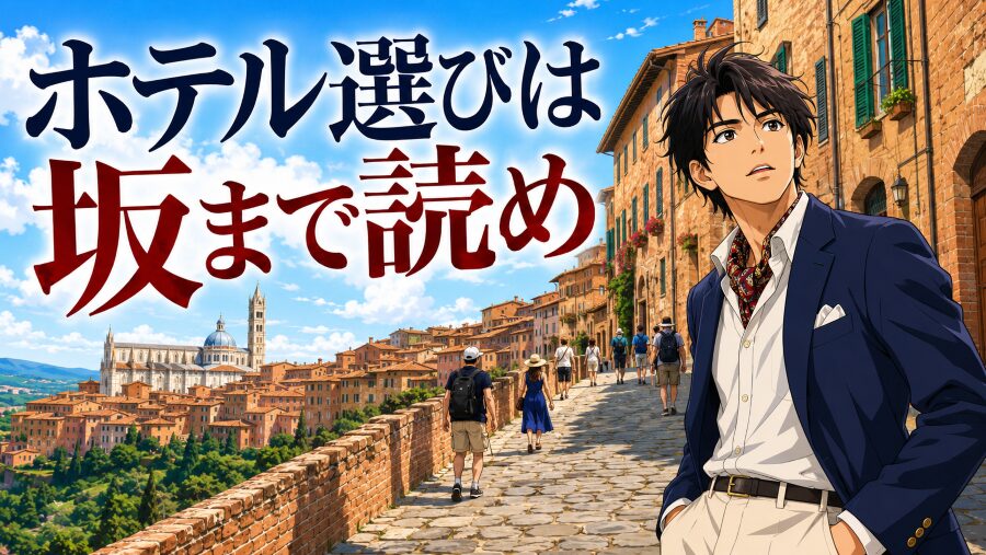 シエナのホテル選びは坂まで読め