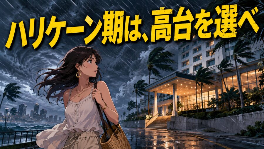 ハリケーン期は、高台を選べ