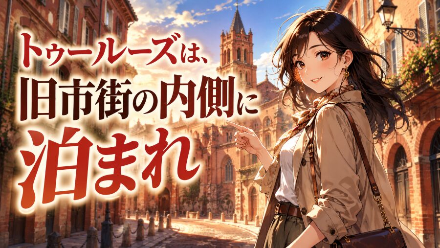 トゥールーズは、旧市街の内側に泊まれ