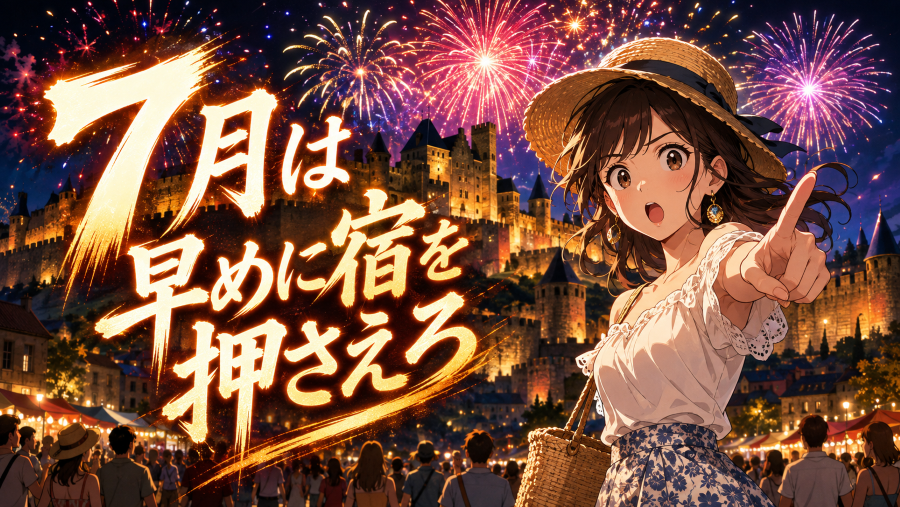 7月は早めにホテルを押さえろ