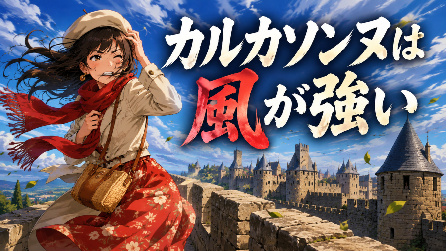 カルカソンヌは風が強い