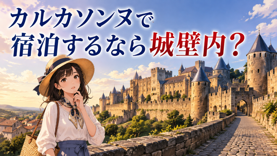カルカソンヌで宿泊するなら城壁内？