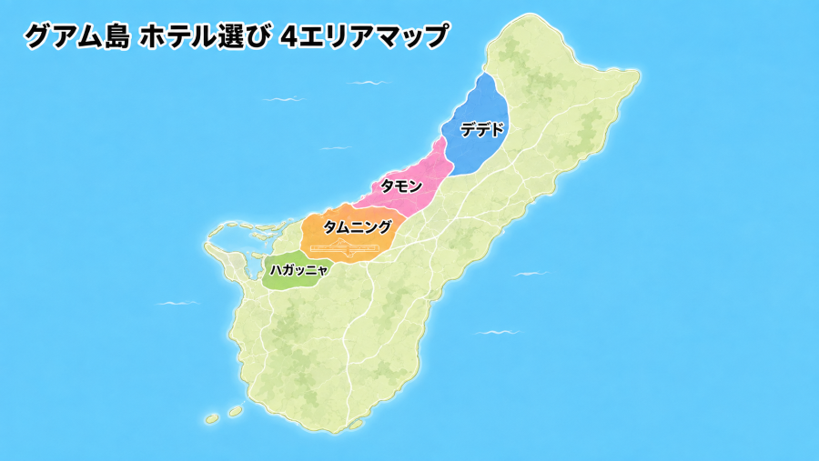 【ホテル選び】グアムの4つのエリアマップ