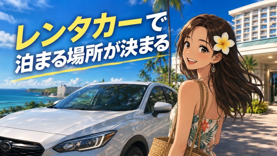 グアムはレンタカーで泊まる場所が決まる