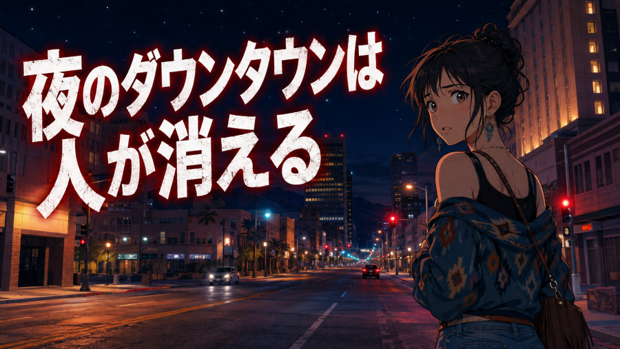 夜のダウンタウンは人が消える