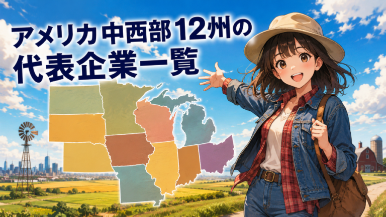 【中西部12州】アメリカの代表企業と本社所在地｜ラストベルトの現在地